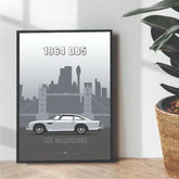 Old school Aston Martin Db5 illustration - wall art